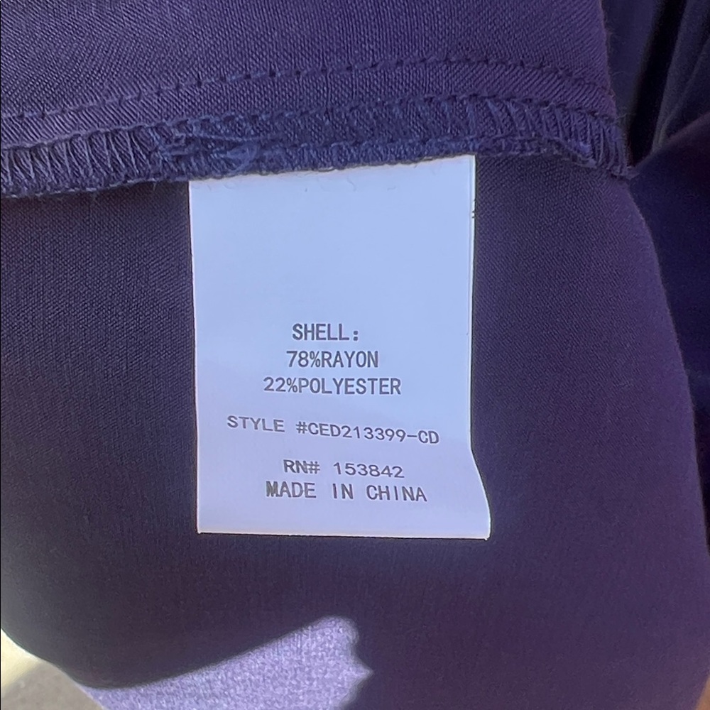 Elegant Shiny Navy Blue Women's Dress - Picture 4 of 6